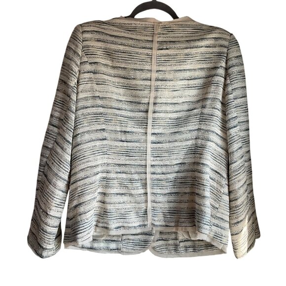 Monroe & Main Size 16 Tweed Beige Jacket Blazer Old Money Lady Like Preppy - Picture 3 of 14